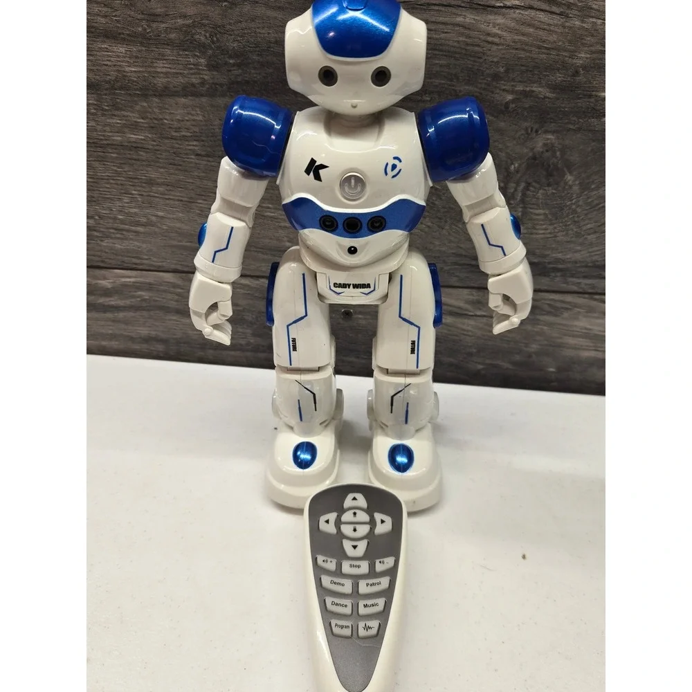 Cady Wida Intelligent‎ RC Robot Blue White Programmable Remote Control Toy R2